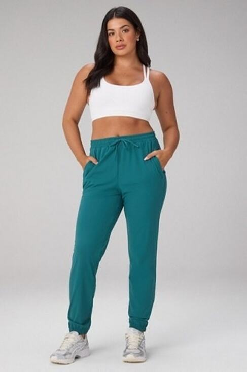 Fabletics Pants - New Fabletics All Day Jogger Green Abyss Women's size M